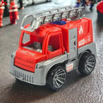 Friction Powered City Fire Truck Toy Movable Ladder Doors Motumal-motumal