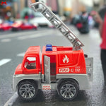 Friction Powered City Fire Truck Toy Movable Ladder Doors Motumal-motumal