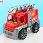 Friction Powered City Fire Truck Toy Movable Ladder Doors Motumal-motumal