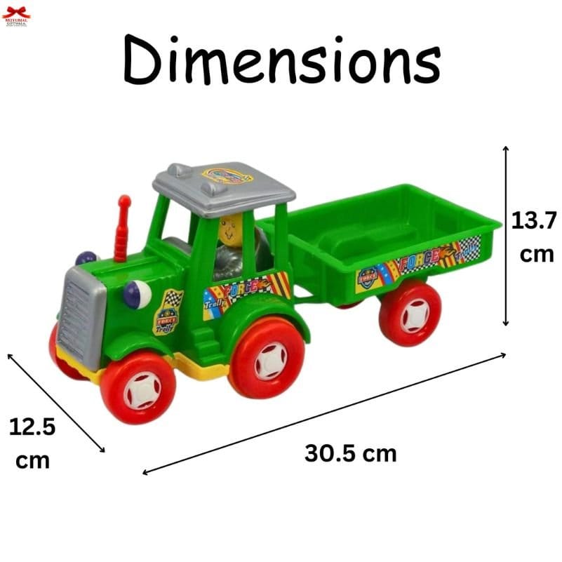 Friction Powered Farm Tractor Trolley Toy Educational Kids Motumal-motumal