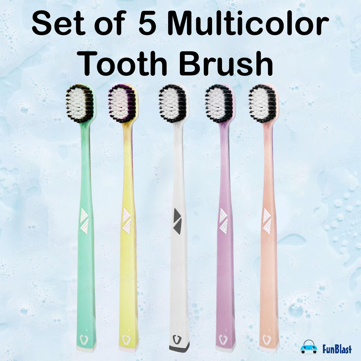 FunBlast Multicolour Soft Bristle Toothbrushes All Ages Motumal-motumal