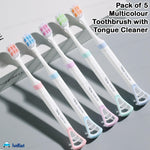 FunBlast Soft Bristles Toothbrushes Tongue Cleaner Five Motumal-motumal