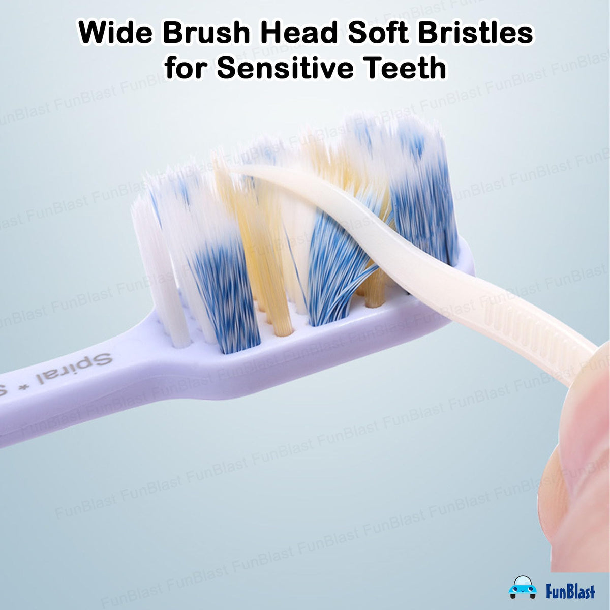 FunBlast Soft Bristles Toothbrushes Tongue Cleaner Five Motumal-motumal