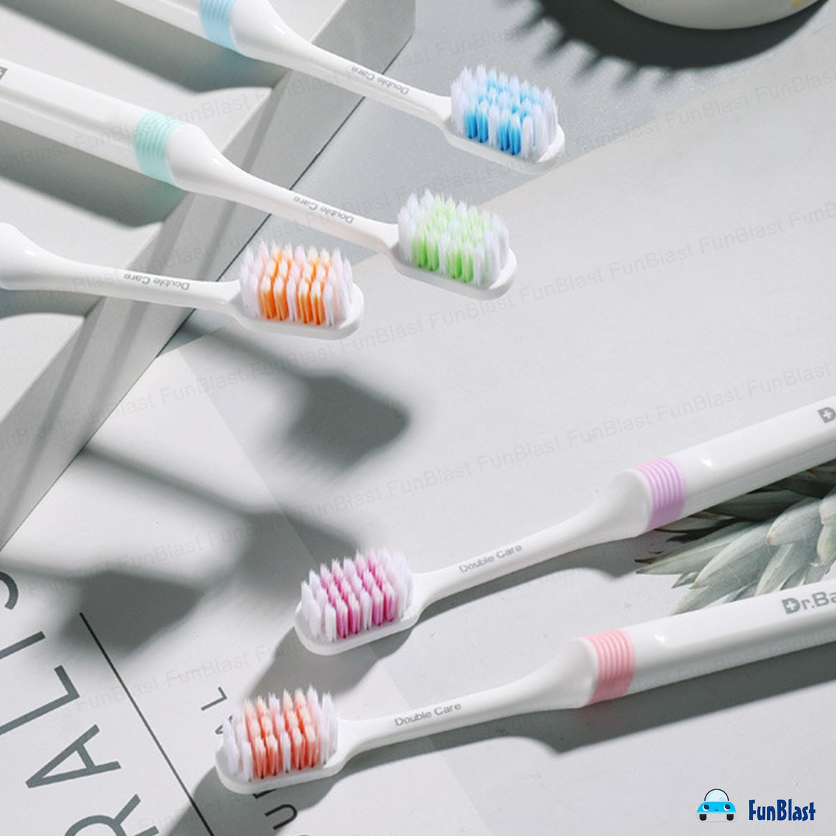 FunBlast Soft Bristles Toothbrushes Tongue Cleaner Five Motumal-motumal