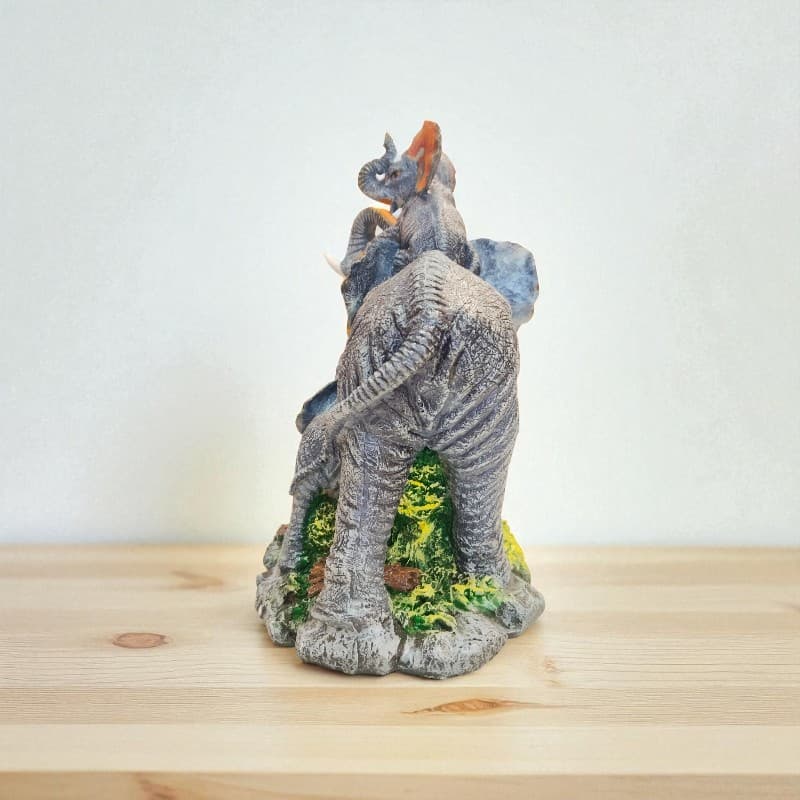 Golden Ear Elephant Family Showpiece Home Decor Figurine Motumal-motumal