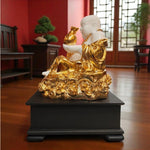 Golden Laughing Buddha Figurine Decor Statue Motumal-motumal