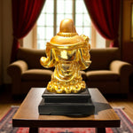 Golden Laughing Buddha Wealth Pot Decor Figurine Prosperity Motumal-motumal