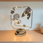 Golden LED Glow Frame Showpiece Home Decor Sculpture Motumal-motumal