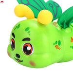 Green Musical Crawling Caterpillar Toy Lights Rotation Motumal-motumal