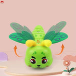 Green Musical Crawling Caterpillar Toy Lights Rotation Motumal-motumal