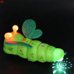 Green Musical Crawling Caterpillar Toy Lights Rotation Motumal-motumal