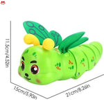 Green Musical Crawling Caterpillar Toy Lights Rotation Motumal-motumal
