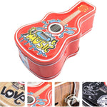 Guitar Shaped Red Metal Money Bank Locking Coin Saver Motumal-motumal