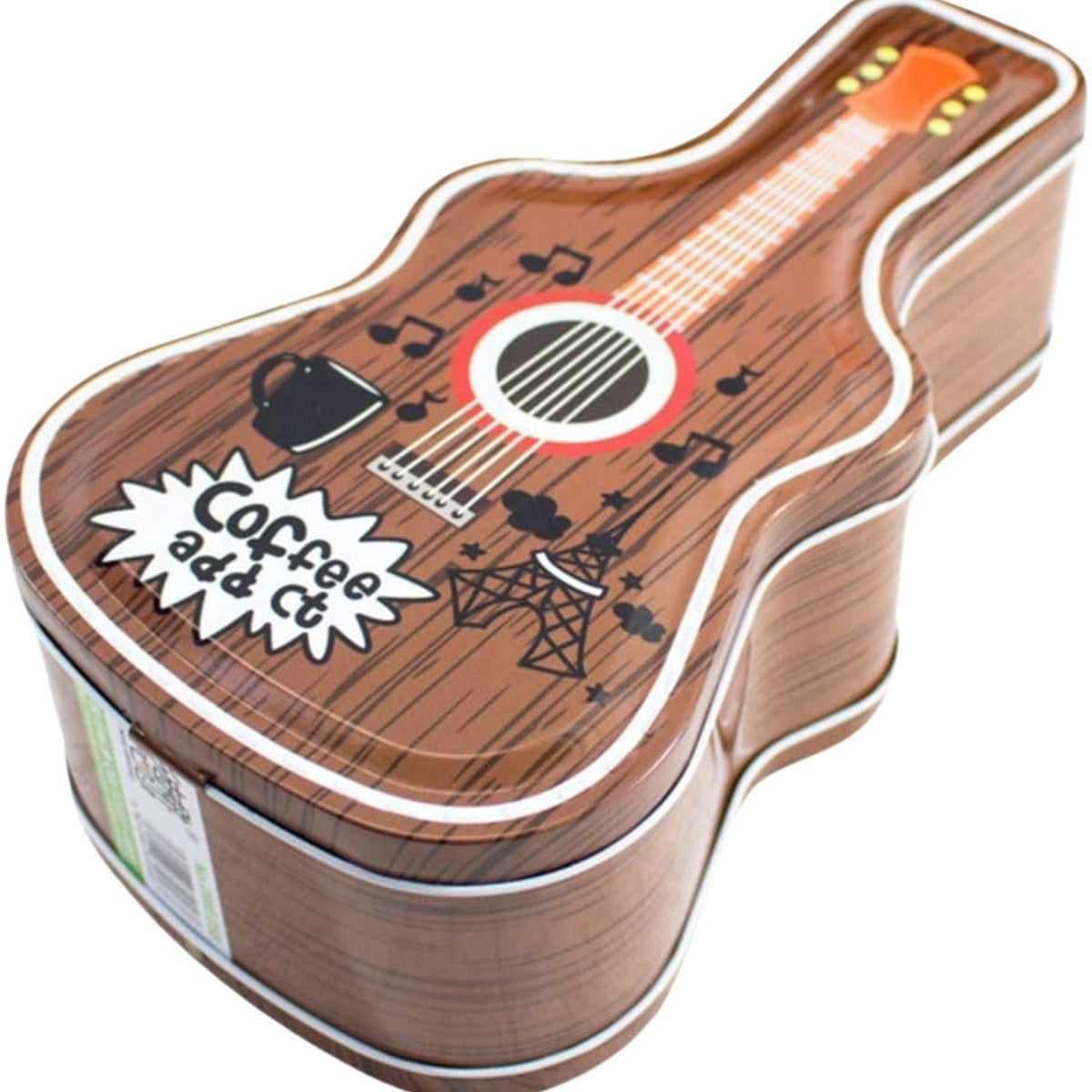 Guitar Shaped Red Metal Money Bank Locking Coin Saver Motumal-motumal