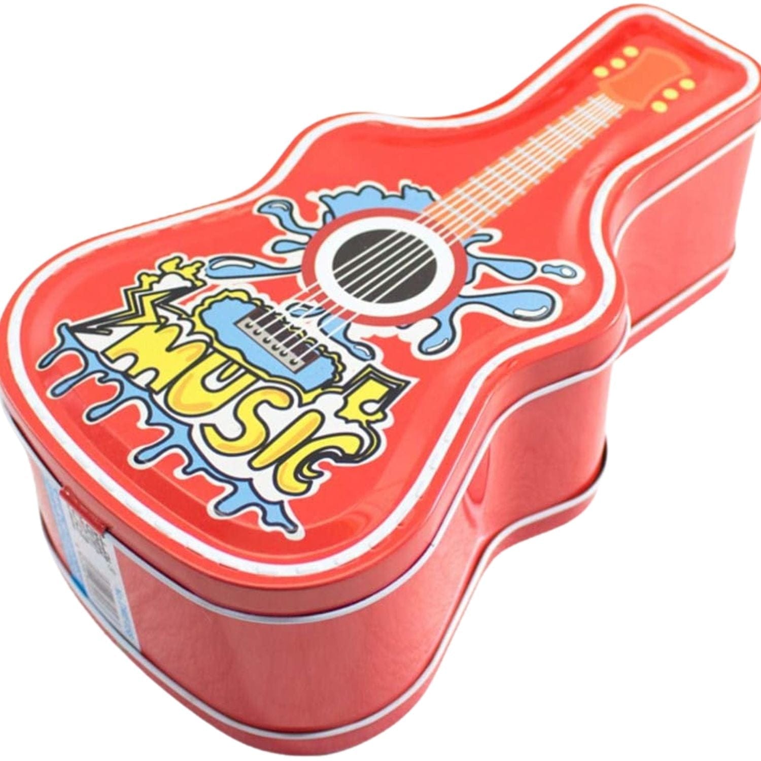 Guitar Shaped Red Metal Money Bank Locking Coin Saver Motumal-motumal