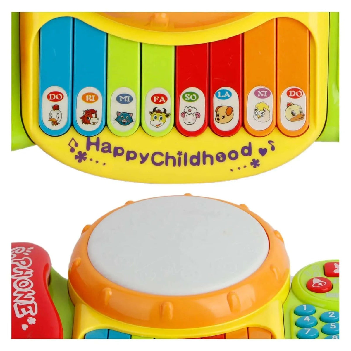Happy Childhood Music Drum Phone Toy Toddlers Motumal-motumal