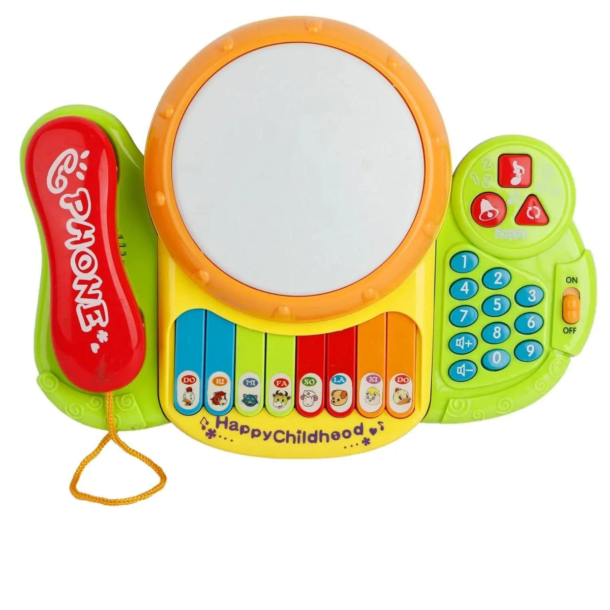 Happy Childhood Music Drum Phone Toy Toddlers Motumal-motumal