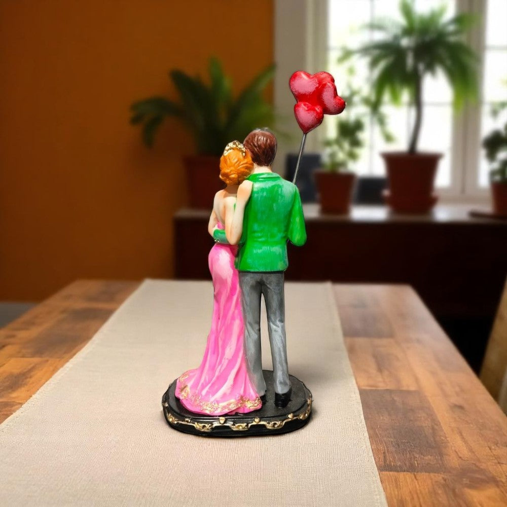 Back View of Hearts Together Couple Showpiece – Made in India Craft