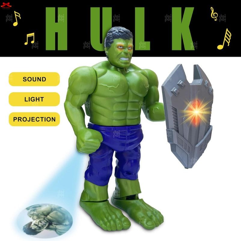 Hulk Action Figure Rotating Light Sound Shield Projection Motumal-motumal