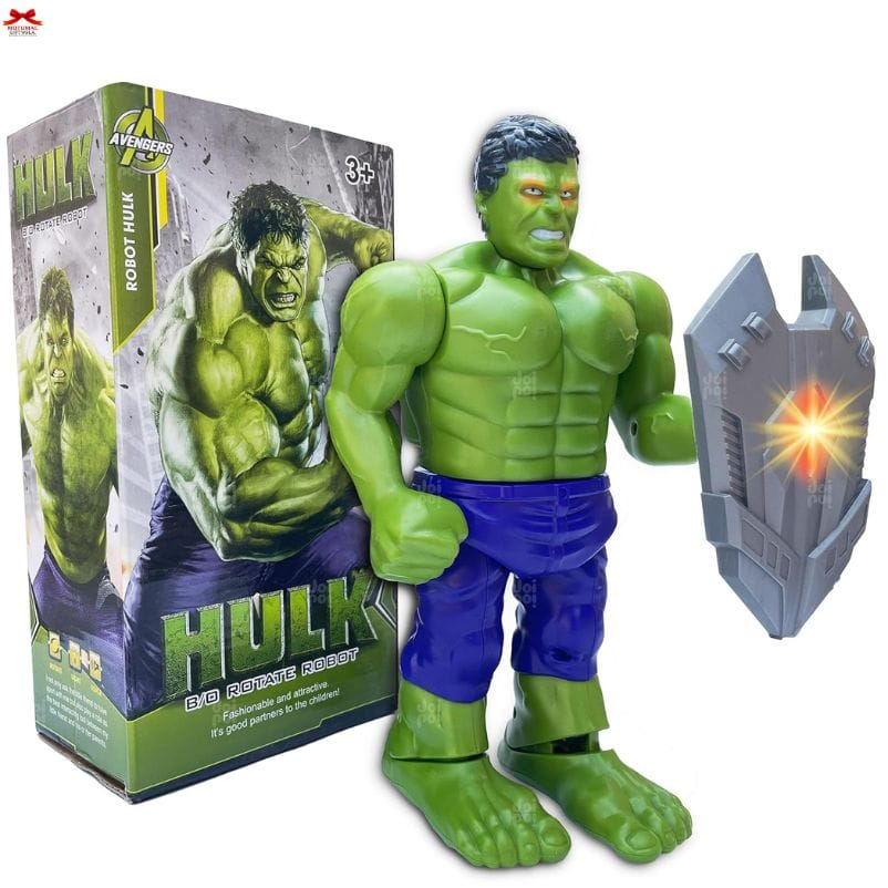 Hulk Action Figure Rotating Light Sound Shield Projection Motumal-motumal