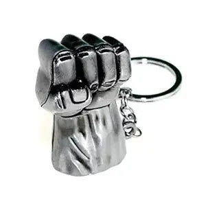 Hulk Fist Keychain Ring Marvel Silver Metal Toy Motumal-motumal