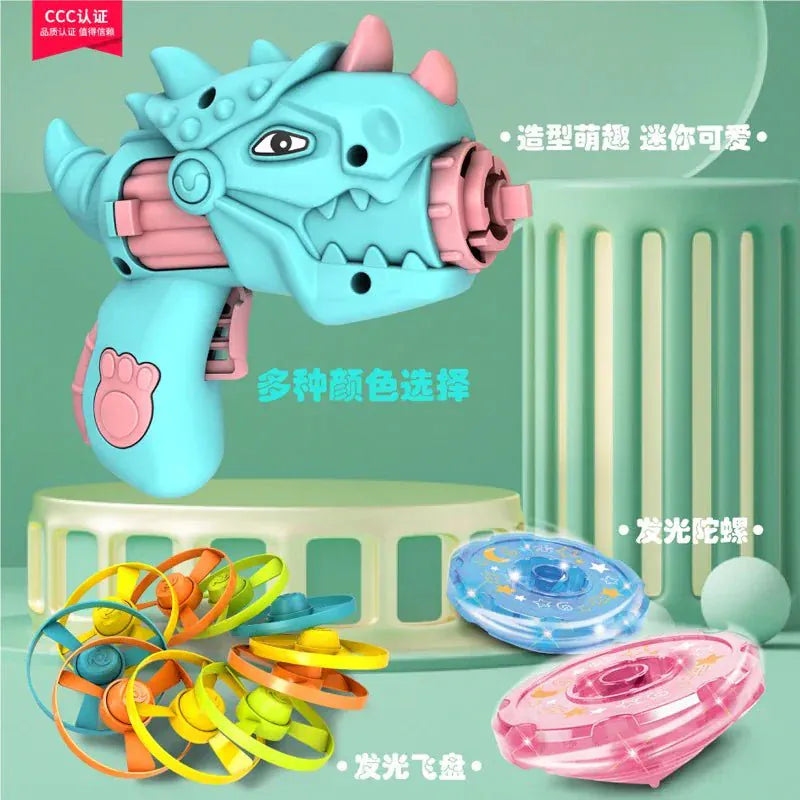 HY Toys Flash Gyroscope Dinosaur Gun Flying Toy Glow Motumal-motumal