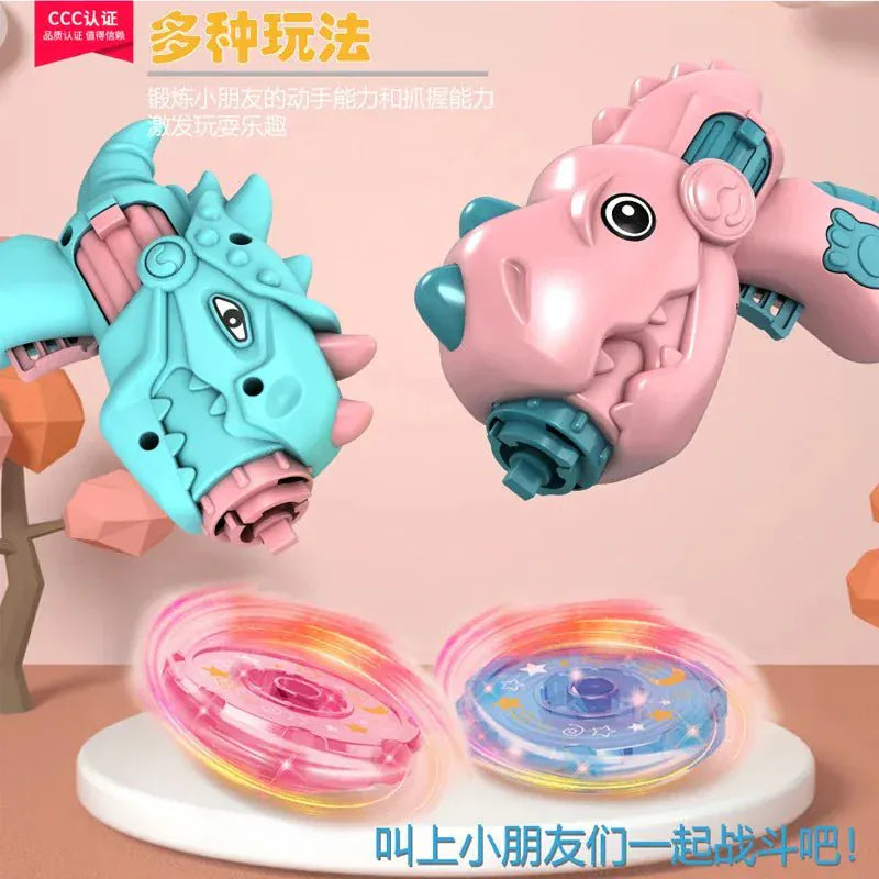 HY Toys Flash Gyroscope Dinosaur Gun Flying Toy Glow Motumal-motumal