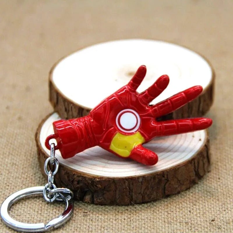 Iron Man Hand Keychain Arc Reactor Glow Light Motumal-motumal
