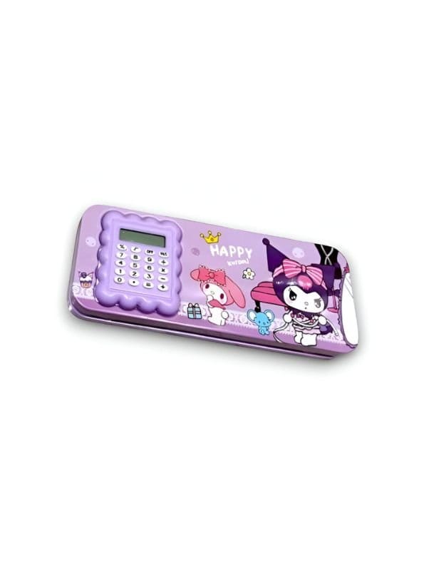 Kawaii Kuromi My Melody Magnetic Pencil Box Calculator Motumal-motumal