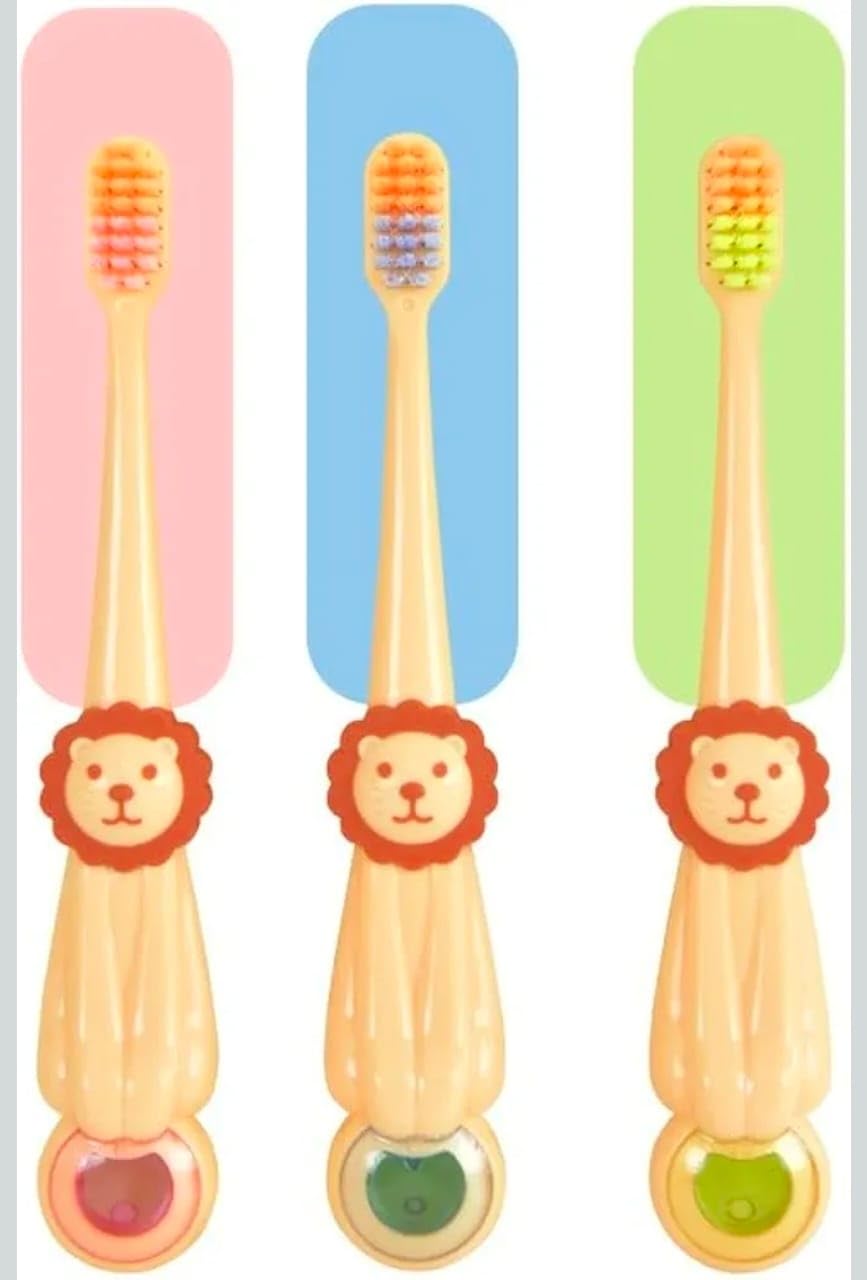 Kids Cartoon Lion Toothbrush Soft Bristles Fun Dental Care Motumal-motumal