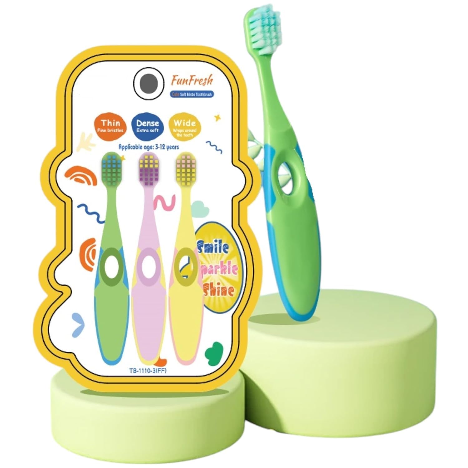 Kids Soft Bristle Toothbrushes Trio Ages 3 To 6 Motumal-motumal