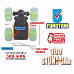 Kivano PRO 360° Rechargeable RC Stunt Car Lights Music Motumal-motumal