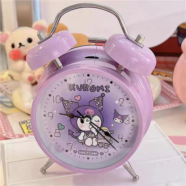 Kuromi Twin Bell Alarm Clock Purple Nostalgic Design Motumal-motumal