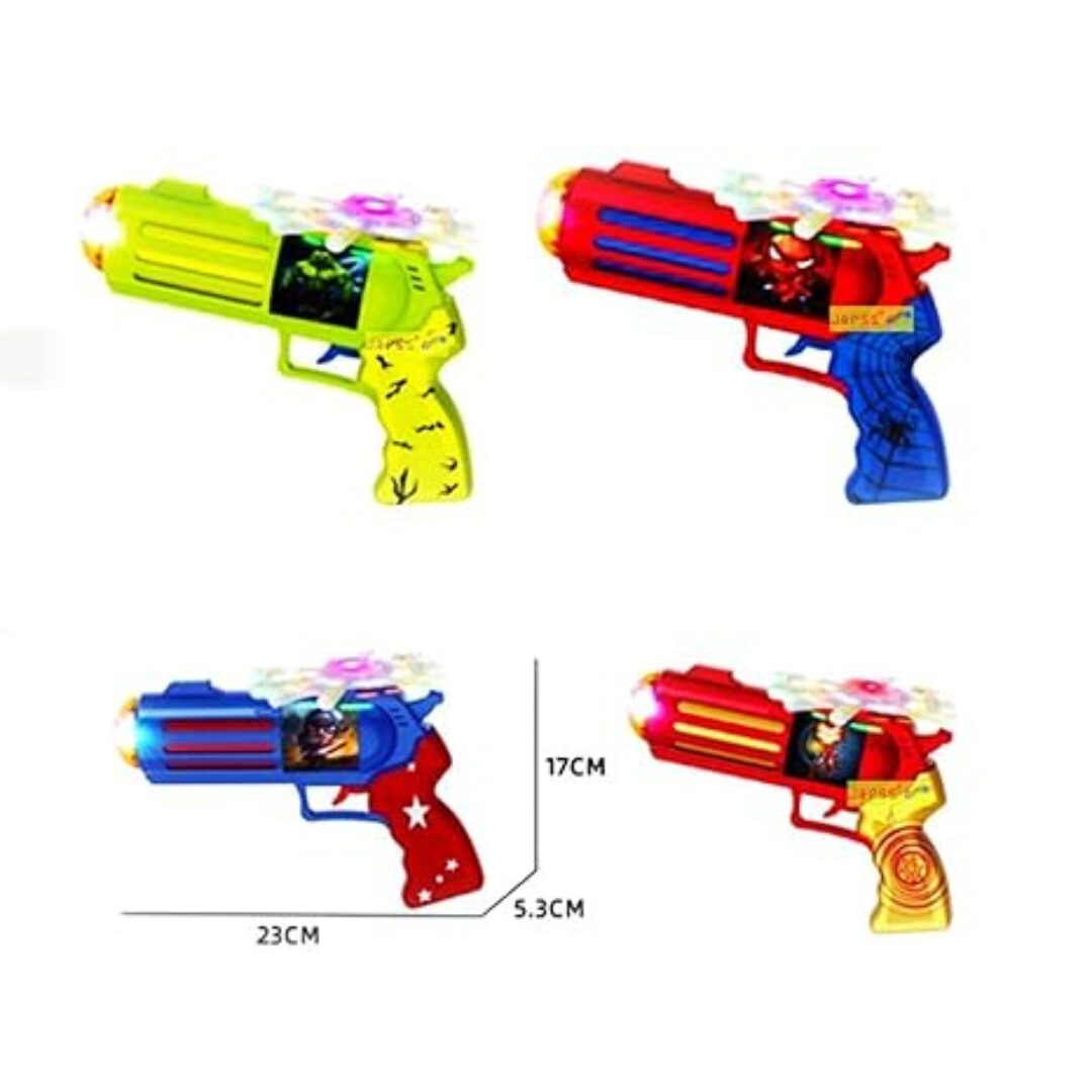 MontyMaestro Avengers Musical Gun Toy – Light & Sound Activity Toy for Kids | Fun Action Play Gift