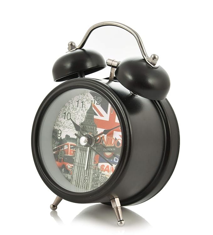 London Twin Bell Alarm Clock Heavy Sleepers Motumal-motumal