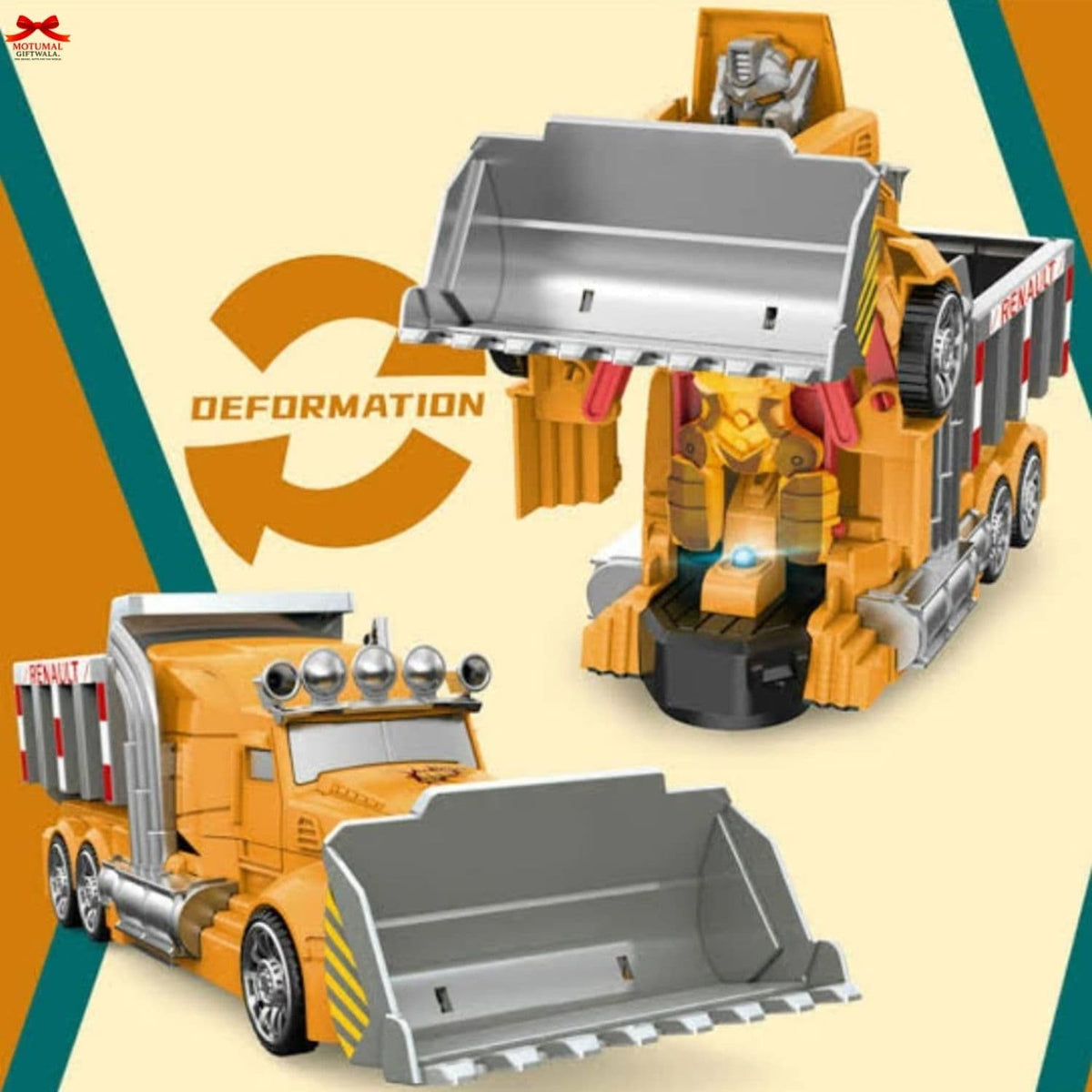 Lumo Deformation Dump Truck Robot Toy Lights Motumal-motumal
