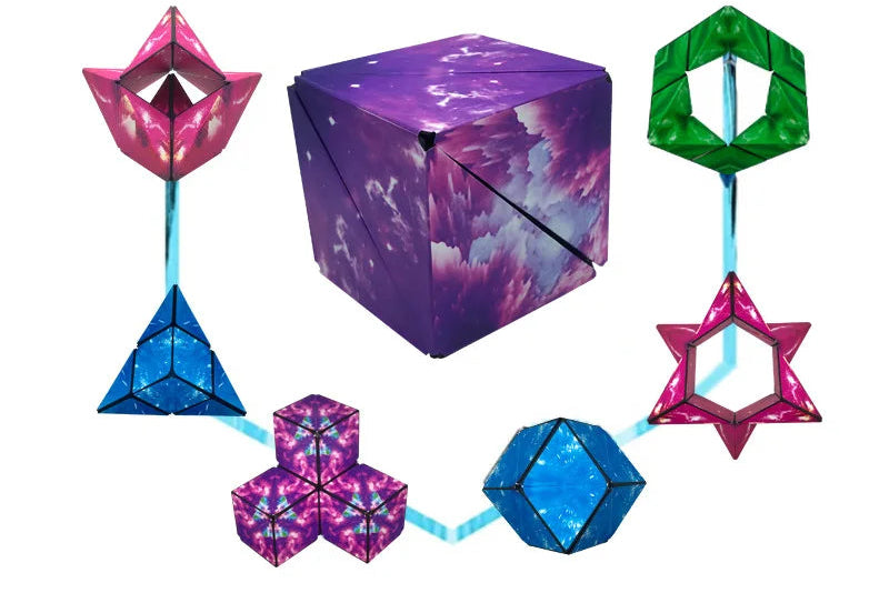 Magnetic Galaxy Fidget Puzzle Transformable 3D Cube Motumal-motumal
