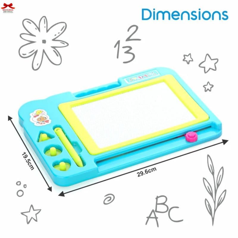 Magnetic Slate Board Kids Erasable Writing Pad Shape Stamps Motumal-motumal