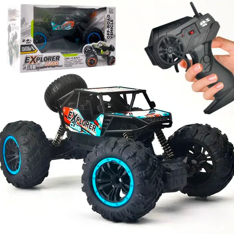 Large Size 4x4 RC Off-Road Car with 45° Uphill Climbing – All Terrain Remote Control Vehicle with TPR Anti-Skid Tires for Boys