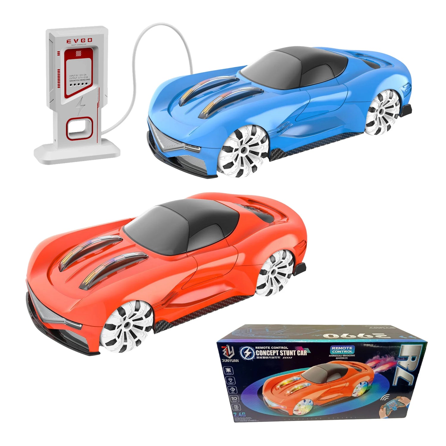 2.4GHz High-Speed Drift RC Car with Cool Light & Spray Effect – USB Charging Remote Control Racing Car
