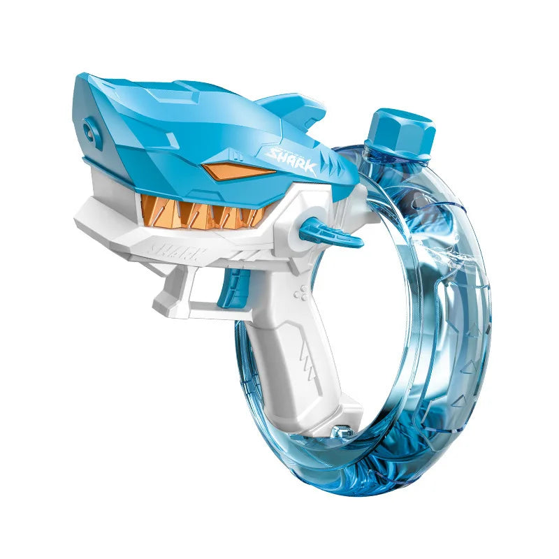 Large Capacity Electric Continuous Water Spray Shark Toy – Automatic Beach & Pool Water Gun for Kids Summer Sand & Sea Fun