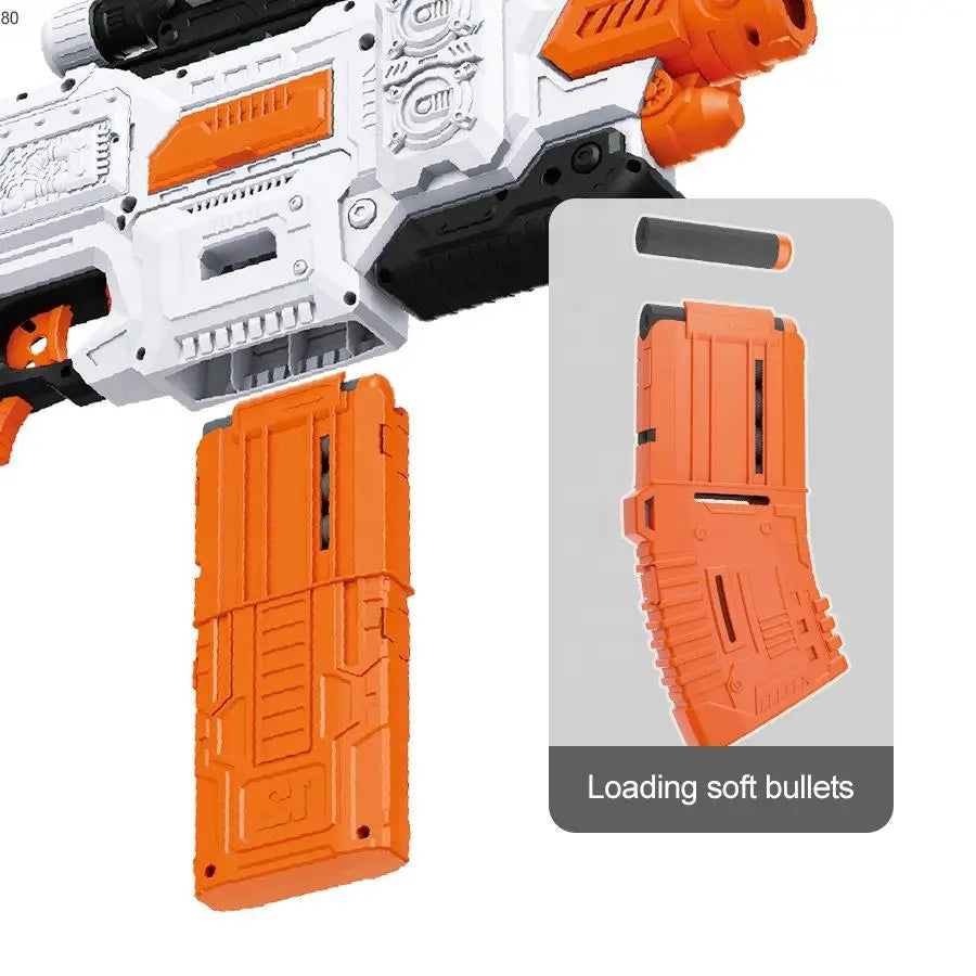 Long Range Shooting Electric Soft Bullet Machine Gun – 2024 New Plastic Automatic Toy Gun for Kids | Soft Foam Dart Blaster