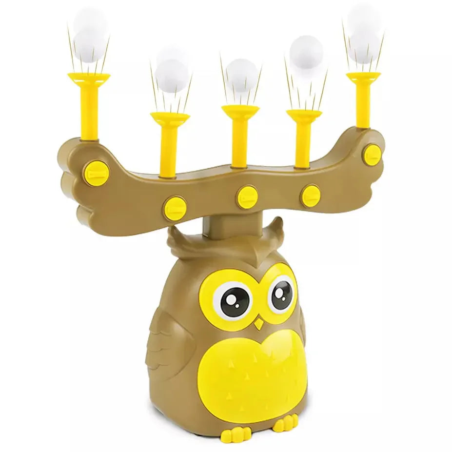 2-in-1 Electronic Owl Moving Shooting Target Toy – Interactive Foam Gun Airsoft Style Play Set for Kids