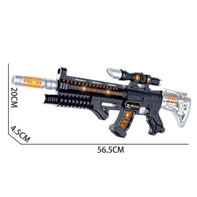 Hot Sale Plastic Flash Gun Toy – Battery Operated Kids Electric Toy Gun with Light & Sound Effects for Boys