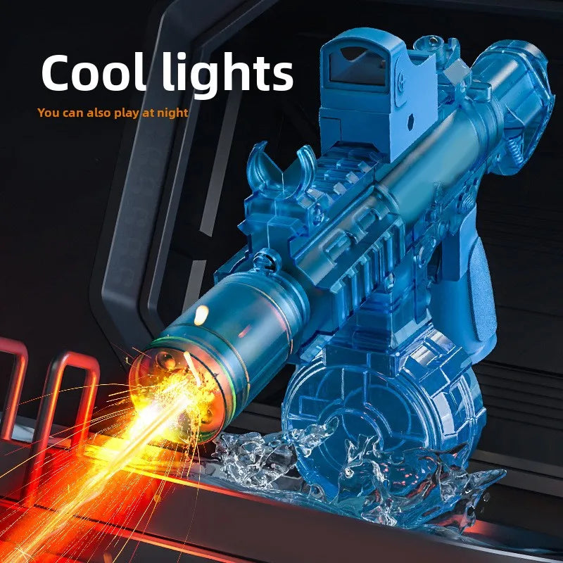 M416 Electric Luminous Water Gun – Fully Automatic Jet Powerful Water Blaster with LED Light for Summer Water Fight