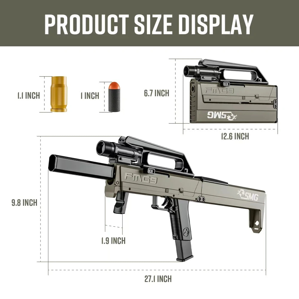 Toy Gun Soft Foam Darts Blaster – Manual Foam Dart Gun for Outdoor Games, Teens & Youth Birthday Christmas Gift