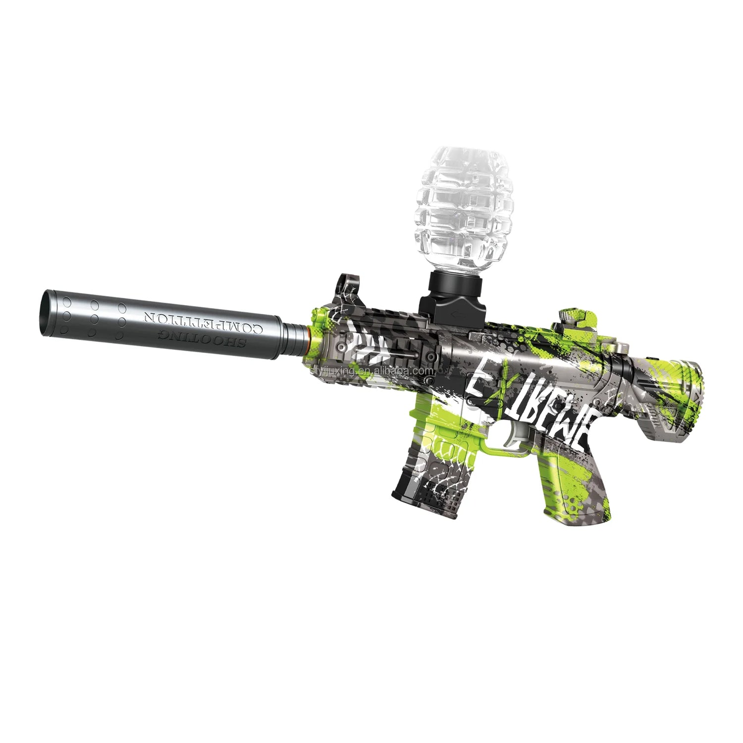 M416 Style Mini Electric Gel Ball Blaster – Full Auto ABS Toy Gun for Kids Safe Outdoor Fun (Graffiti Style)