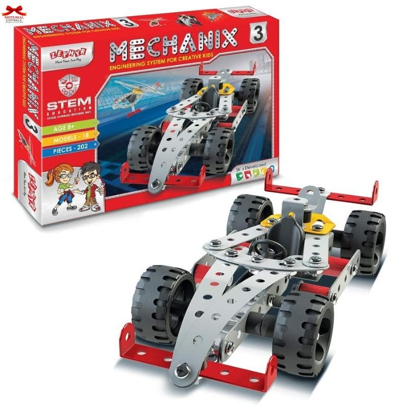 Mechanix 3 Construction Kit STEM Engineering Building Toy Motumal-motumal