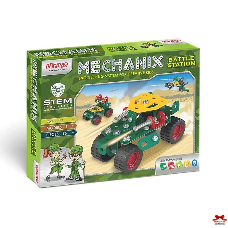 Mechanix Battle Station STEM Construction Toy Kit 95 Pieces Motumal-motumal