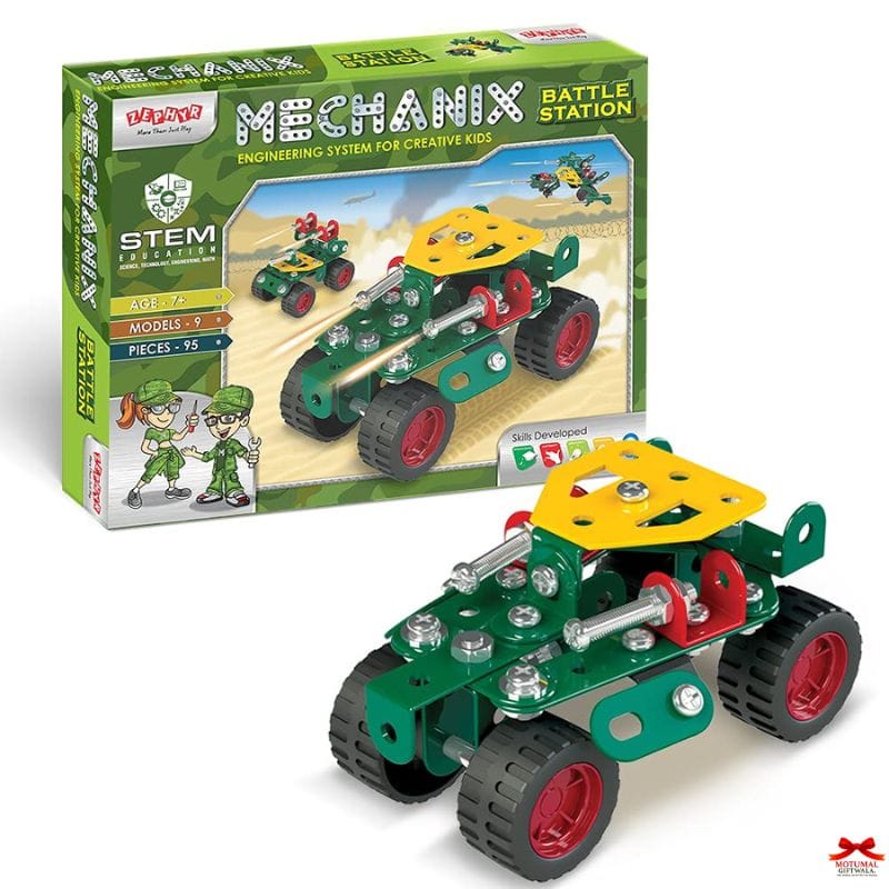 Mechanix Battle Station STEM Construction Toy Kit 95 Pieces Motumal-motumal